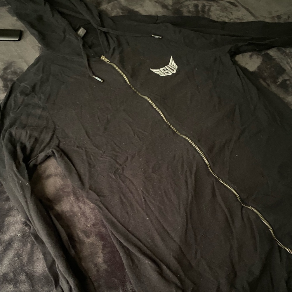 SizeUp Black ZipUp Long Sleeve